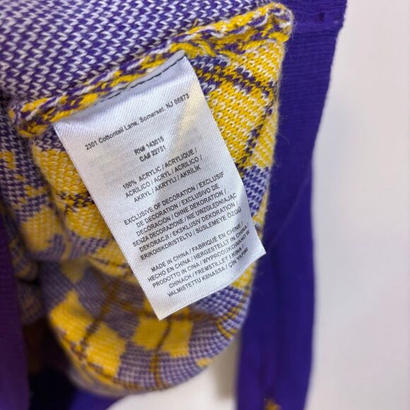 NFL Minnesota Vikings Football Holiday Purple & Yellow Sweater Men's XXL - Picture 6 of 7